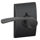 Schlage Merano Left Handed Non-Turning One-Sided Dummy Door Lever with Decorative Century Trim