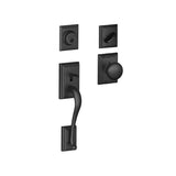 Schlage Addison Sectional Single Cylinder Keyed Entry Handleset with Plymouth Knob with Decorative Addison Trim