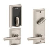 Schlage Broadway Electronic Keyless Interconnected Entry Door Lever Set With Addison Trim and Control™ Technology