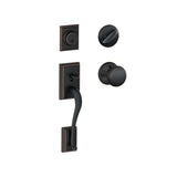 Schlage Addison Sectional Single Cylinder Keyed Entry Handleset with Andover Knob