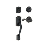 Schlage Camelot Right Handed Sectional Single Cylinder Keyed Entry Handleset with Flair Lever