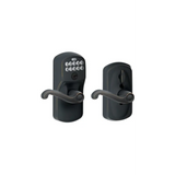 Schlage Flex Lock Keypad Entry Lock Leverset with Flair Lever from the Plymouth Collection