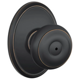 Schlage Residential F40 - Privacy Lock - Georgian Knob, 16080 Latch and 10027 Strike - Wakefield Trim