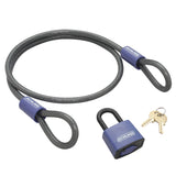 Schlage 4 Foot x 3/8 Inch Flexible Cable Lock with Weather-Proof Padlock