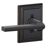 Schlage Latitude Non-Turning One-Sided Dummy Door Lever with Decorative Addison Trim