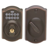 Schlage Fire Rated BE365-Camelot Electronic Keypad Single Cylinder Deadbolt