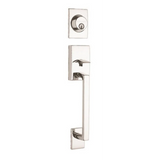 Schlage Right Handed Century Double Cylinder Handleset with Accent Interior Lever from the F-Series
