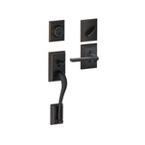 Schlage Addison Sectional Single Cylinder Keyed Entry Handleset with Latitude Lever and Decorative Addison Trim