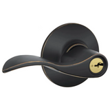 Schlage Accent Left Handed Single Cylinder Keyed Entry Storeroom Door Lever Set