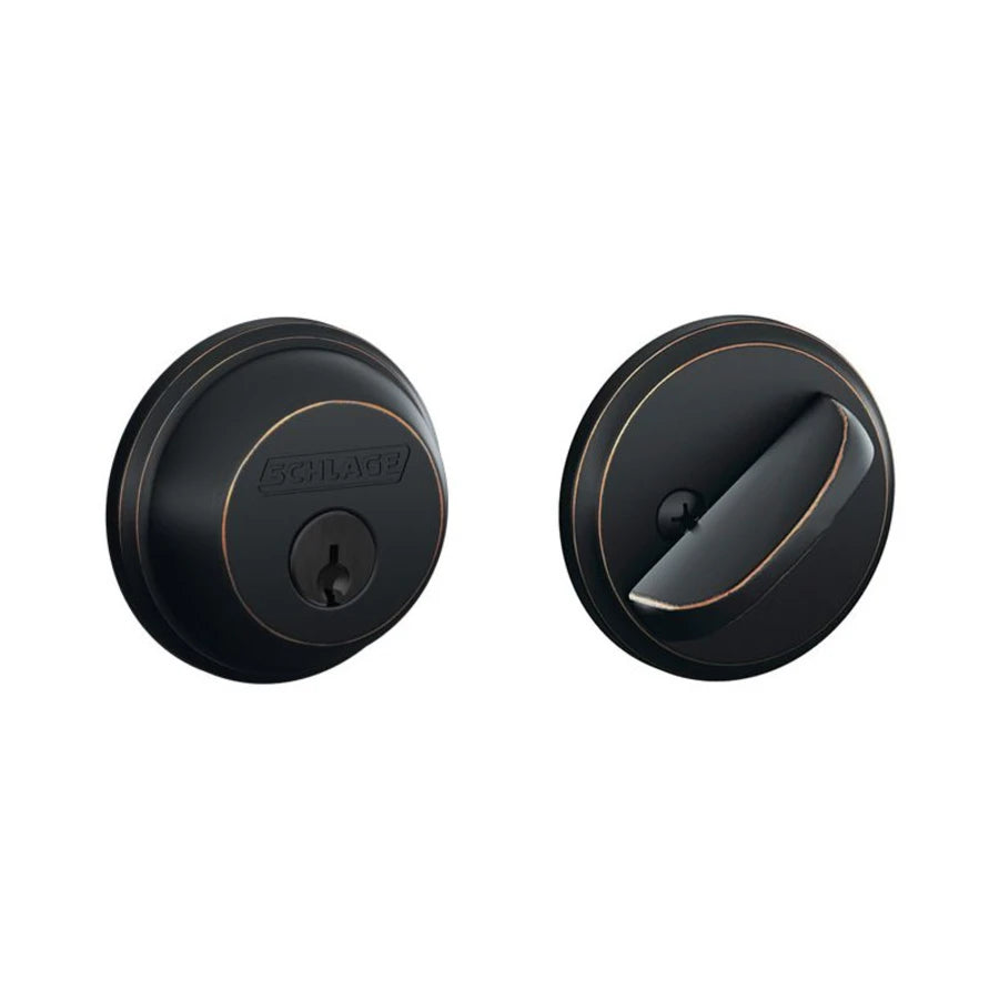 Schlage Single Cylinder Grade 1 Deadbolt with Tapered Latch Golden