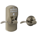 Schlage Residential FE575 - Plymouth Keypad Entry Auto-Lock Set with Accent Lever