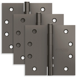Schlage Pack of Three 4" x 4" Square Corner Plain Bearing Mortise Hinges