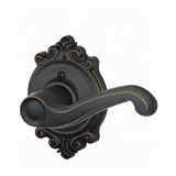 Schlage Flair Right Handed Non-Turning One-Sided Dummy Door Lever with Decorative Brookshire Trim
