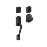Schlage Camelot Sectional Single Cylinder Keyed Entry Handleset with Georgian Knob with Decorative Camelot Trim