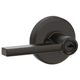 Schlage Latitude Single Cylinder Keyed Entry Door Lever Set with Decorative Greyson Trim