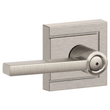 Schlage Latitude Privacy Door Lever Set with Decorative Upland Trim