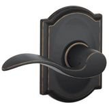 Schlage Accent Passage Door Lever Set with the Decorative Camelot Trim