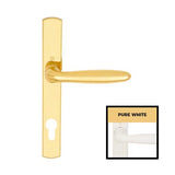 HOPPE MULTIPOINT LOCK HANDLESET, VERONA, M151/216N, SOLID BRASS - PURE WHITE, ACTIVE