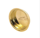 Pull Handle, 2 Inch Diameter - Brass Plated - 25343