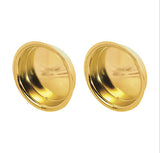 Pull Handle, Sliding Door, 1-3/4 In Dia. (Brass Plated) - 25346