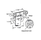 Roller, Wardrobe Door (Back) 7/8 In O.D. - 25359