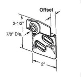 Roller, Wardrobe Door, 7/8 Inch Wheel, 1/4 Inch Offset - 25407