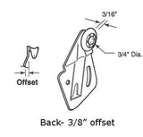 Hanger 3/8 In Offset, 3/4 In Wheel - 25419