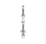 Pivot Rod, 1/4 Inch, Bottom, Threaded, Metal Bi-Fold Door - 26515