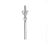 Pivot Rod, 5/16 Inch, Bottom, Threaded, Metal Bi-Fold Door - 26534