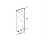 Pull, Mirror Door 3 X 1-1/4 Inch - Mirrored - 27046