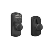 Schlage Plymouth Keypad Entry with Flex-Lock Door Knob Set with Plymouth Interior Knob