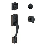 Schlage Double Cylinder Camelot Handleset with Siena Interior Knob from the F-Series
