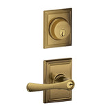 Schlage Avila Single Cylinder Keyed Entry Door Lever Set and Addison Deadbolt Combo with Addison Rose