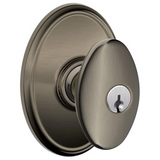 Schlage Siena Keyed Entry Panic Proof Door Knob Set with Decorative Wakefield Trim