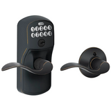 Schlage Residential FE575 - Plymouth Keypad Entry Auto-Lock Set with Accent Lever