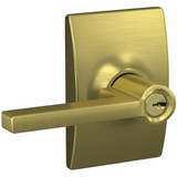 Schlage Custom Latitude Single Cylinder Keyed Entry Door Lever Set with Century Trim