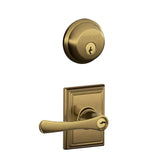Schlage Avila Single Cylinder Keyed Entry Door Lever Set and Deadbolt Combo with Addison Rose