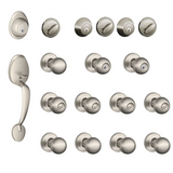 Schlage Barcelona Complete House Door Hardware Package with Corona Interior Knobs and Single Cylinder Exterior Front Door Handleset from the J-Series (Formerly Dexter)