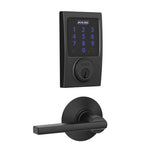 Schlage Connect Century Touchscreen Electronic Deadbolt with Z-Wave Plus Technology and Passage Latitude Lever