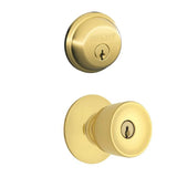 Schlage Bell Single Cylinder Keyed Entry Door Knob Set and Deadbolt Combo