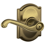 Schlage Flair Privacy Door Lever Set with Decorative Camelot Trim