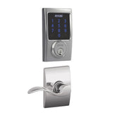 Schlage Connect Century Touchscreen Electronic Deadbolt with Z-Wave Plus Technology and Passage Accent Lever and Decorative Century Trim