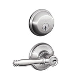 Schlage Birmingham Single Cylinder Keyed Entry Door Lever Set and Deadbolt Combo