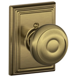 Schlage Residential F170 - Georgian Knob Half Dummy - Addison Rose