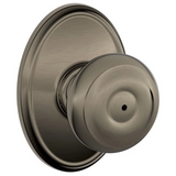 Schlage Residential F40 - Privacy Lock - Georgian Knob, 16080 Latch and 10027 Strike - Wakefield Trim