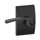 Schlage Merano Privacy Door Lever Set with Decorative Century Trim