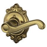 Schlage Flair Right Handed Non-Turning One-Sided Dummy Door Lever with Decorative Brookshire Trim