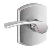 Schlage Merano Passage Door Lever Set with Decorative Greenwich Trim