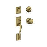 Schlage Addison Sectional Single Cylinder Keyed Entry Handleset with Georgian Knob