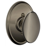 Schlage Residential F170 - Siena Knob Half Dummy - Wakefield Rose